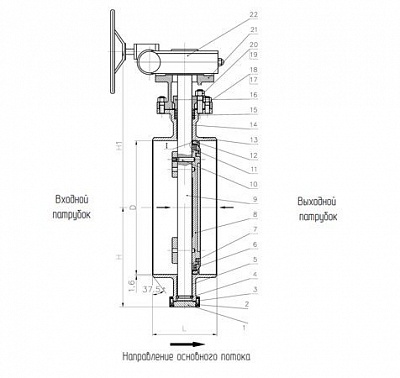 Затворы с тройным эксцентриситетом (трехэксцентриковые) под приварку